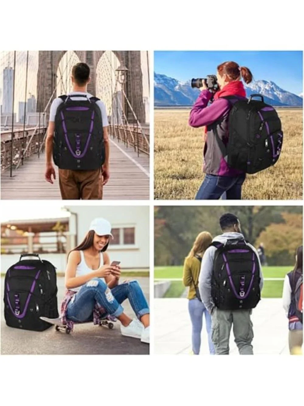 Extra Large Travel Laptop Backpack 60L TSA Carry On Gaming RFID 19 Inch Bag